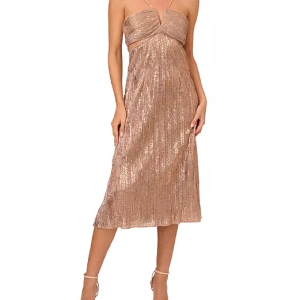 Liv Foster
Foil Pleated Mesh Dress